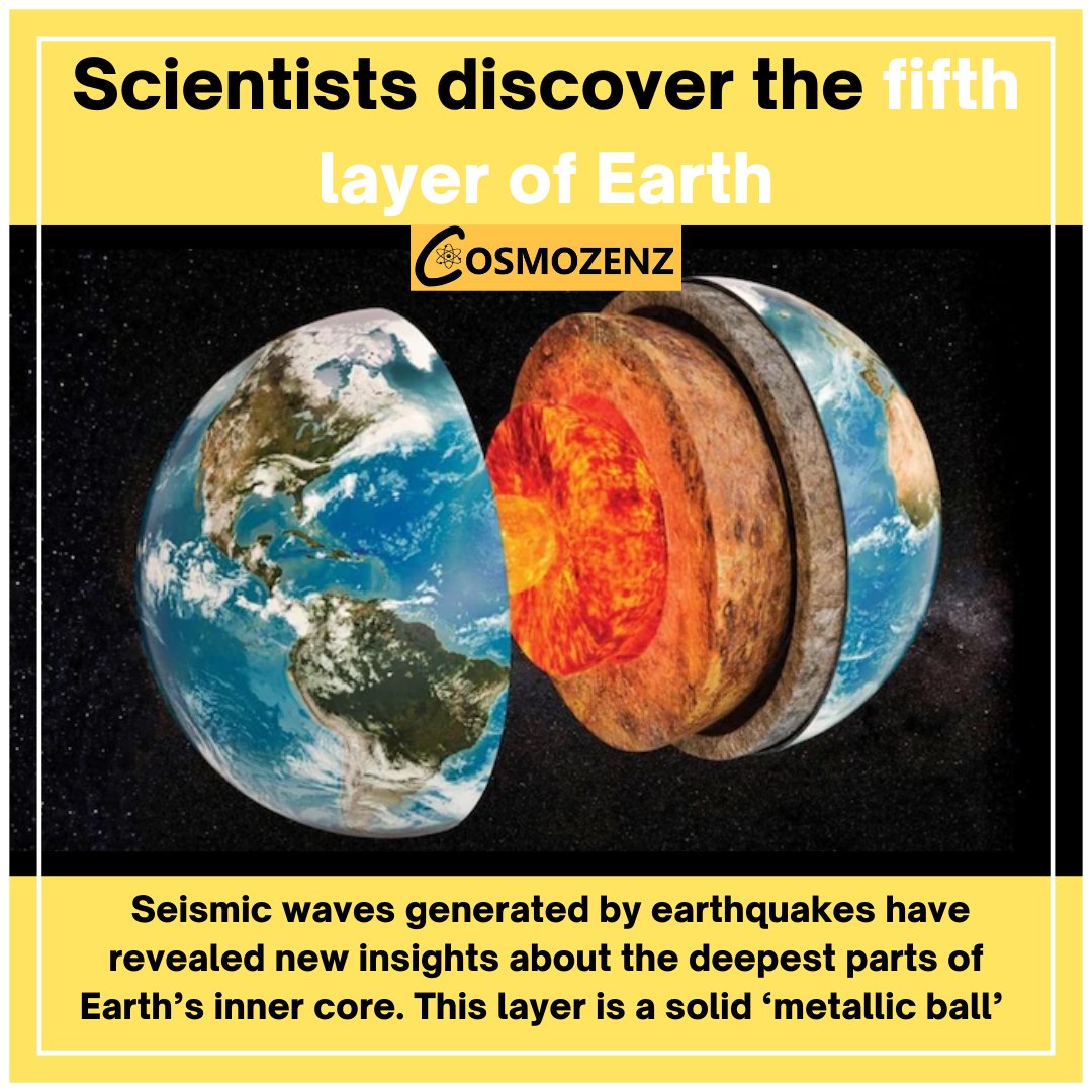 cosmozenz's tweet image. #earth #fifthlayer #earthlayers #innercore #seismicwaves #earthquake #earthquakes #research #researcher #scientists #science #sciencefacts #technology #technologynews #scienceandtechnology #scienceandtech #latestdiscovery #LatestUpdates #latestupdates #explore #cosmozenz