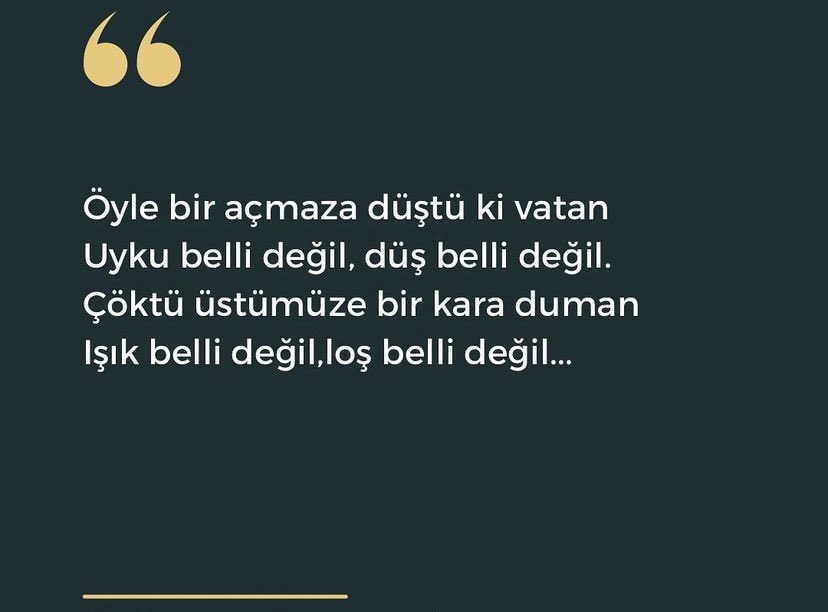 trainwithela's tweet photo. Öyle bir açmaza düştü ki vatan uyku belli değil,düş belli değil.Çöktü üstümüze bir kara duman
Işık belli değil,loş belli değil..#depremler https://t.co/oCWMMl5RBg