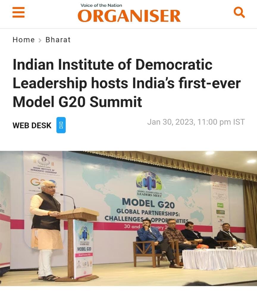 iidlpgp's tweet photo. A glimpse of the media coverage of India’s 1st #ModelG20summit organised by 
@iidlpgp
 #ModelG20 #IndianInstituteofDemocraticLeadership #IIDL #MILM https://t.co/DwdXsWeR7H