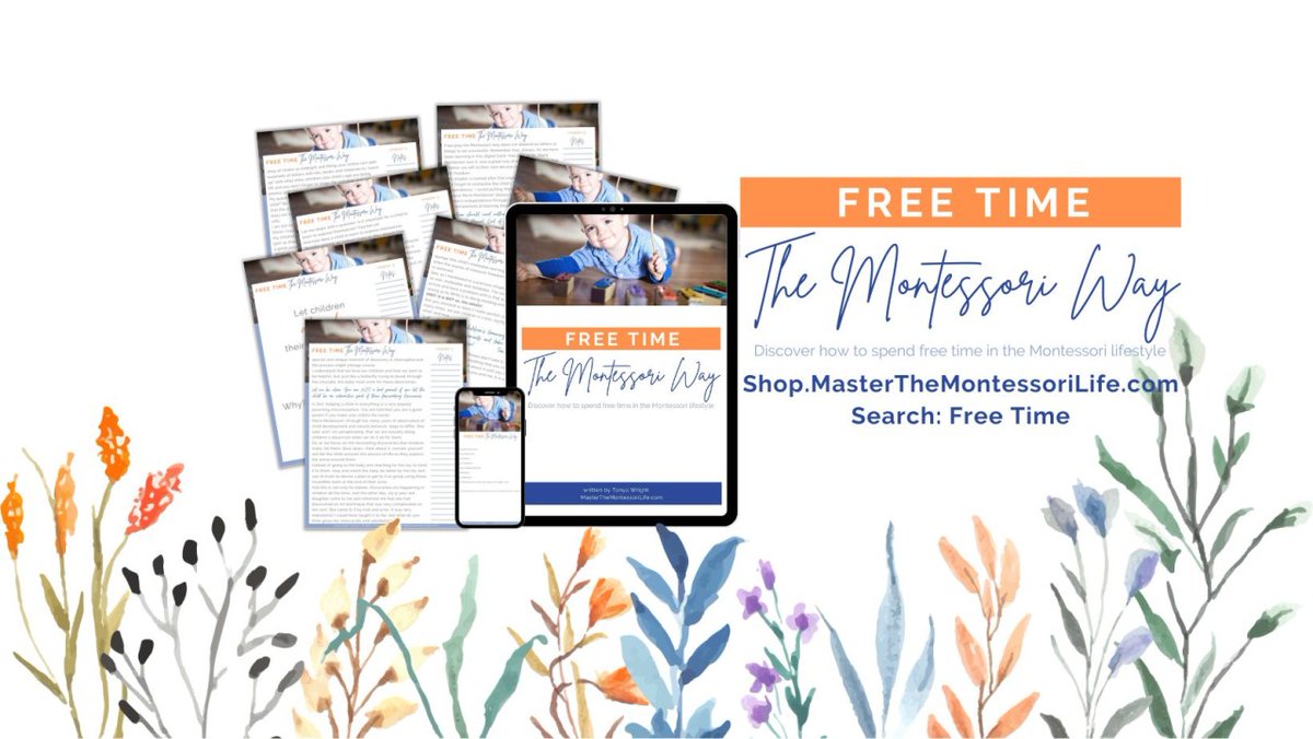 Digital Book: Free Time The Montessori Way Find it at: shop.masterthemontessorilife.com/product/free-t…
or Go to: Shop.masterthemontessorilife.com and search: Free Time Use coupon code 'welcome20' to get 20% off your first digital book!