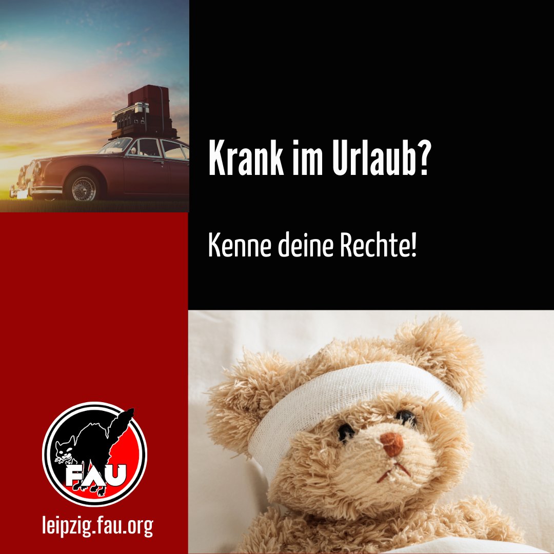 Was passiert eigentlich, wenn du in deinem bezahlten Erholungsurlaub krank wirst? Darum geht's im heutigen Thread: 

#arbeitsrecht #gewerkschaft #urlaub