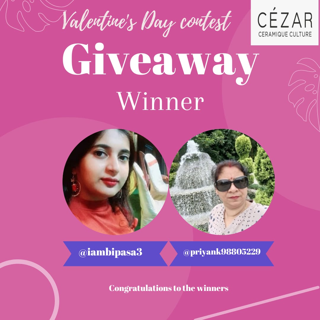 Cezarsolutions's tweet photo. Here we are with our winner list .
congratulation to winners , please DM your contact details on insta or fb .
Other participants please don't lose your heart, we are coming with many more contest . stay tuned .
#cezargiveaway  #cezartiles #cezarceramics #cezarwithceramictiles https://t.co/8TcCkvPhjq