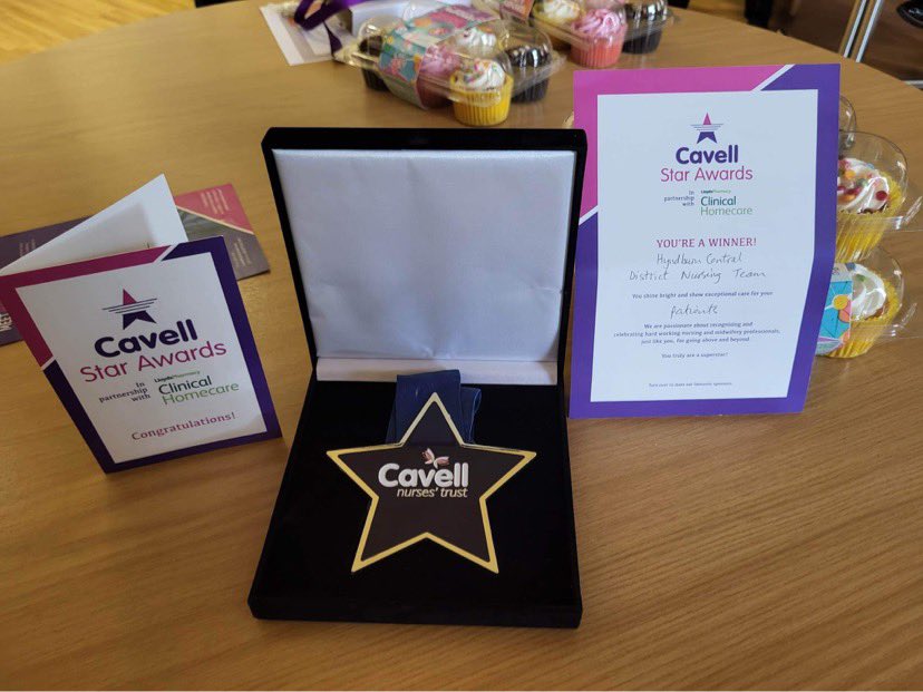 DNELHT1's tweet photo. Congratulations to Hyndburn Central District Nurses on receiving their @CavellTrust star award for their exceptional patient care. Well done team, an absolutely fantastic achievement! ⭐️ @DNELHT1 @ELHT_NHS @emlucja @forrestcdmiim @Polly_DNs_EL @tudezdude1 https://t.co/fVoK5qsaKZ