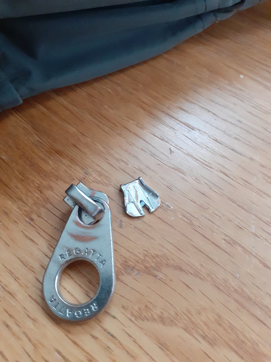 spaceonthehill's tweet photo. @RegattaOutdoors I took this lovely coat with a broken zip to #Sidmouth #RepairCafe today but no joy. Can you help? https://t.co/3qem8dkV8z