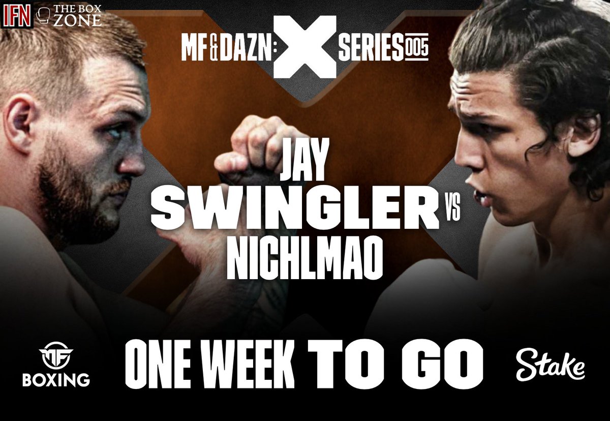 𝐌𝐈𝐒𝐅𝐈𝐓𝐒 𝟎𝟎𝟓‼️

#SwinglerNichlmao is just 𝙊𝙉𝙀 week away‼️🥊🔥

Which fight on the card are you most looking forward to❓️🤔
#Misfits005 #MisfitsBoxing #JaySwingler #Nichlmao #boxingnews