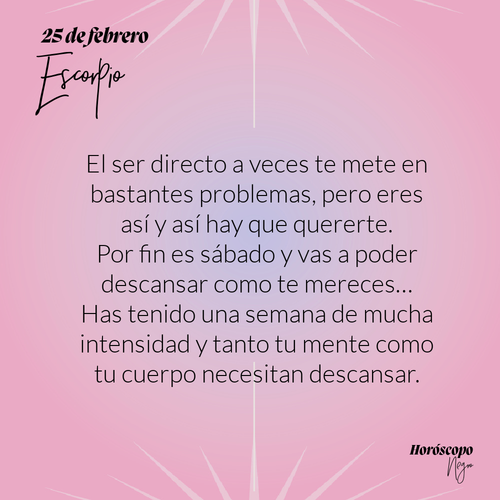 El horóscopo diario del 25 de febrero para Escorpio 🔮♏ #horoscoponegro #horoscopodiario