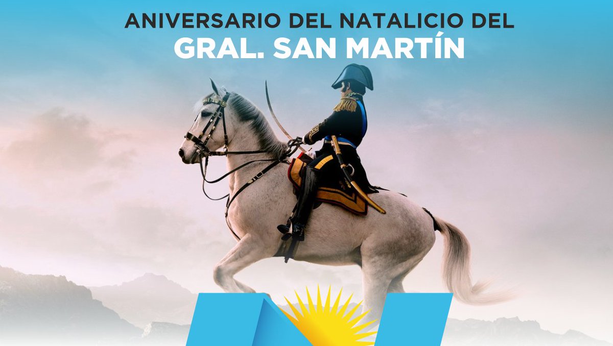 PaisCorrientes's tweet photo. ¡Hoy celebramos el natalicio del Gran Libertador, Gral. José F. de San Martín! Su valentía en la lucha por la libertad e independencia de su patria continúan inspirando a generaciones. Recordamos y honramos su legado en este día especial. #SanMartín #Aniversario #PatriaGrande 🇦🇷 https://t.co/7Lsq8dEoMu