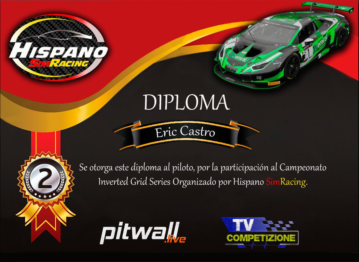 AssettoH's tweet image. FIN DE CAMPEONATO
Acaba el hispano inverted grid series con este podio tan ajustado.
🥇 @arca281 
🥈 @EricCastro92 
🥉 @Victor_MartinR 
Felicidades al podio y sus equipos @SRPracingteam @xbdracing y Inception
Y por supuesto a toda la parrilla.
Os esperamos el 9/02/23 en el 7X7