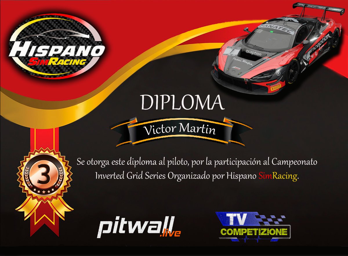 AssettoH's tweet image. FIN DE CAMPEONATO
Acaba el hispano inverted grid series con este podio tan ajustado.
🥇 @arca281 
🥈 @EricCastro92 
🥉 @Victor_MartinR 
Felicidades al podio y sus equipos @SRPracingteam @xbdracing y Inception
Y por supuesto a toda la parrilla.
Os esperamos el 9/02/23 en el 7X7