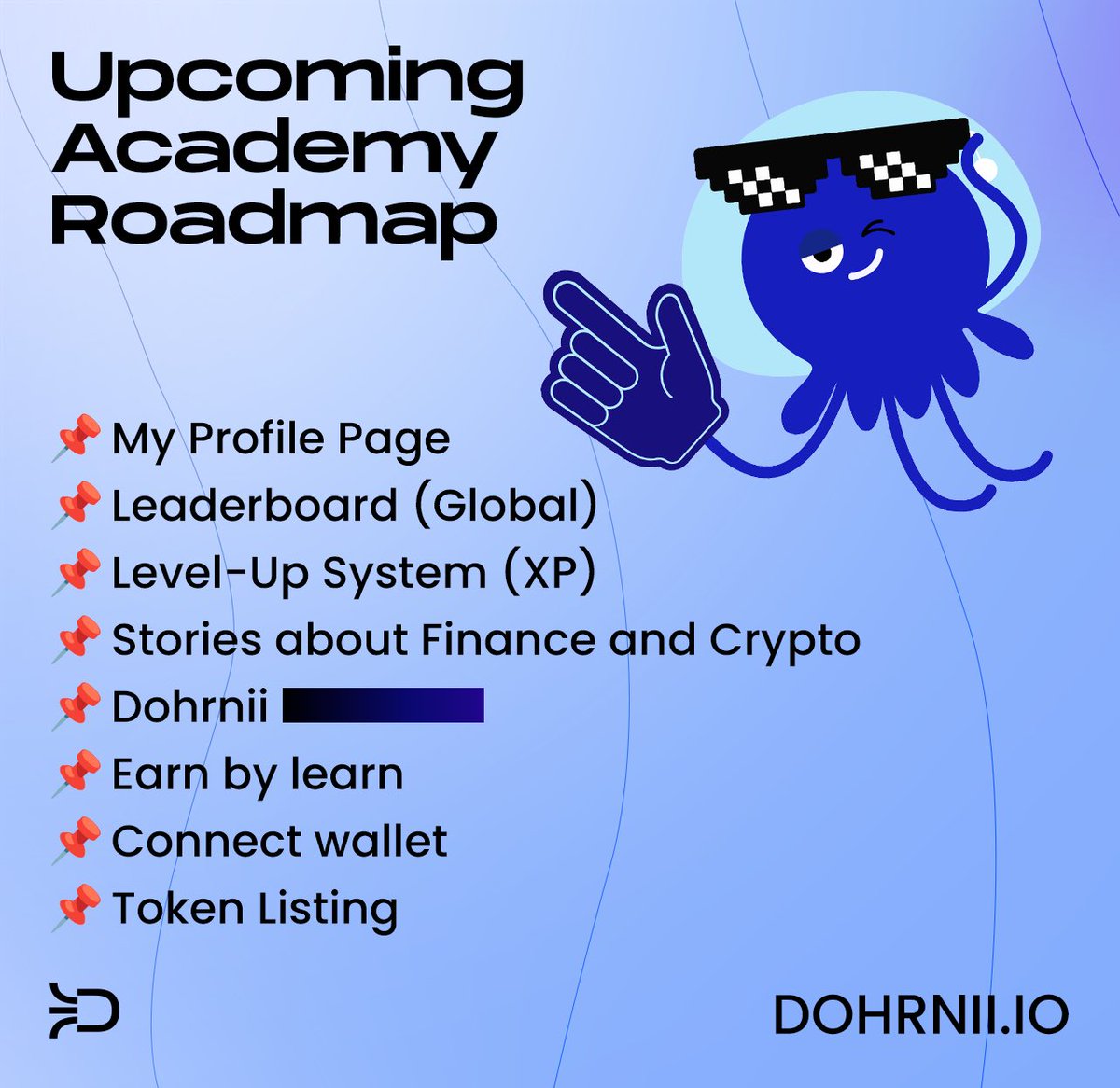 Dohrnii Academy’s Roadmap🗺️ 

We are announcing a new roadmap for the Dohrnii academy for the near future. 

We will be developing and advancing the app and its features according to this roadmap in the meantime. 📱

Stay with us 🚀

#dohrnii #DohrniiAcademy