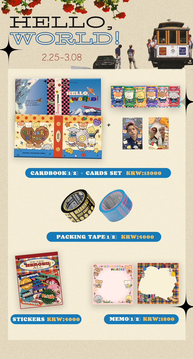 gherkinxh's tweet photo. 🙌🏻HELLO,WORLD!🙌🏻
Date:2.25-3.08
1⃣️CARDBOOK+CARDS set
2⃣️PACKING TAPE
3⃣️STICKERS
4⃣️MEMO
👉🏻If you want to open GOs,please DM me.👀 https://t.co/jHKgIuKHW0