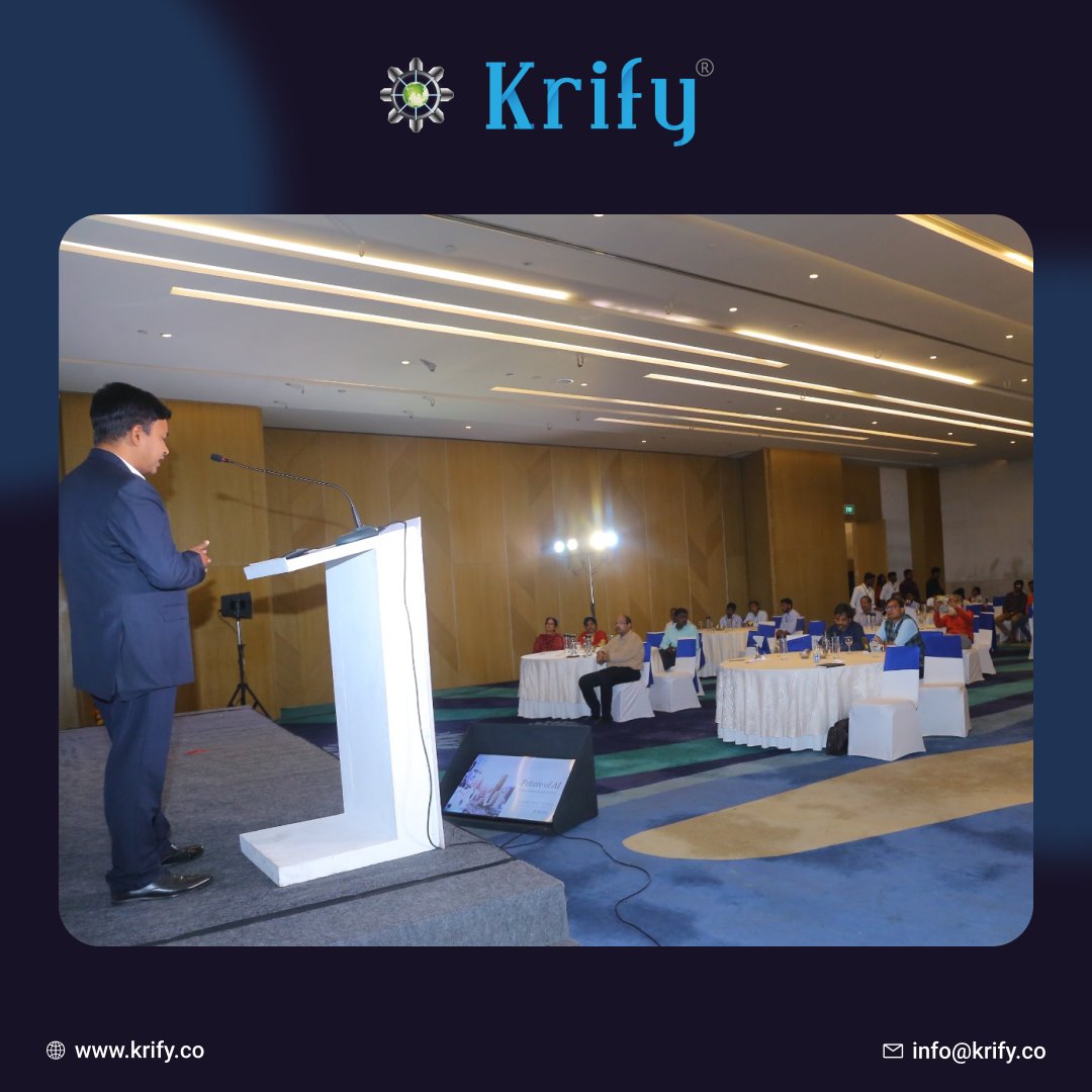 krifysoftware's tweet photo. Mr. @krishnakovvuri , CEO of Krify, was a featured speaker at the @stpivjw1 event in Vijayawada, India, where he shared his insights on the future of AI and how entrepreneurs can take advantage of this emerging technology.
#Krify #STPI #Vijayawada #AI #FutureOfAI #EmergingTech https://t.co/hj1N3bnAWg