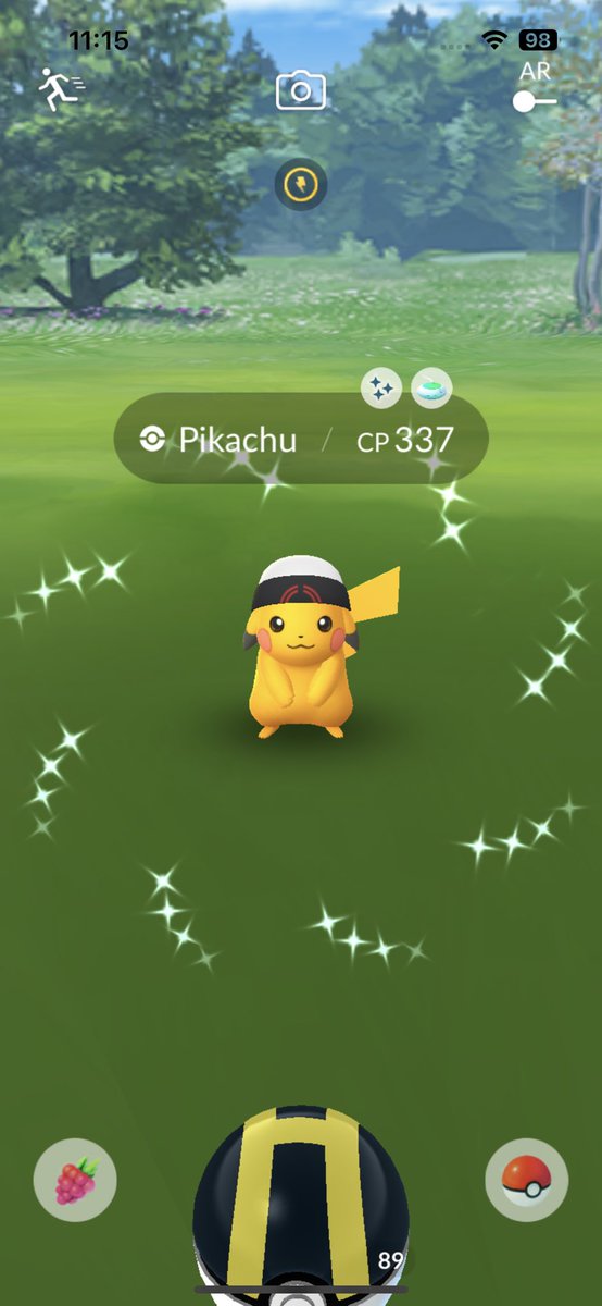 First shiny Pikachu from the incense! ✨😁 #PokemonGO #PRIMALTakeover