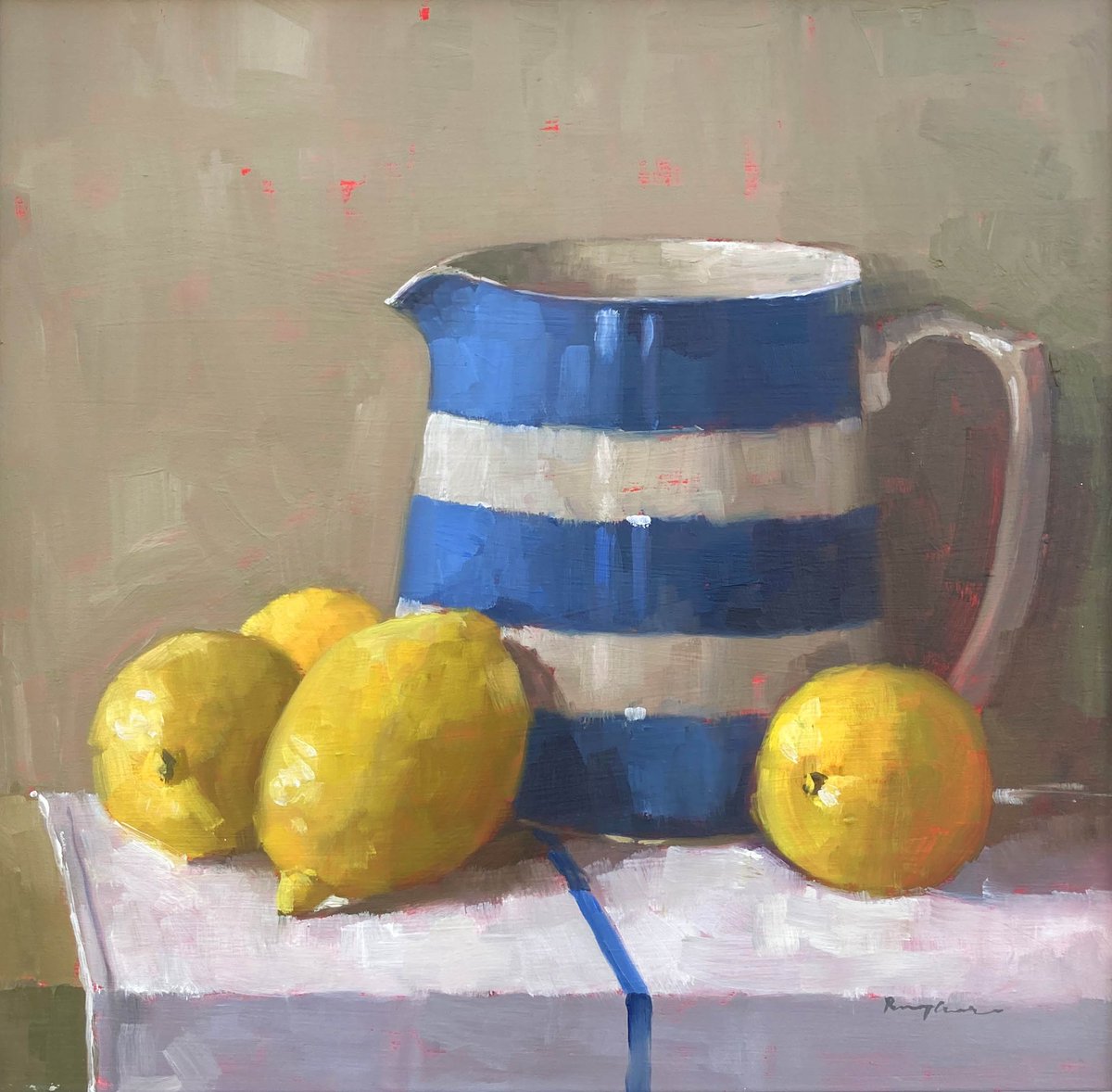 She’s gone and done it again. This superb Penny German still life has found a new, loving home. More here tho:
theharbourgallery.co.uk/penny-german 

#pennygerman #stilllife #stilllifepainting #cornishware #lemons #oilpainting #contemporarybritishpainter #contemporarystilllife 

@GermanPenny