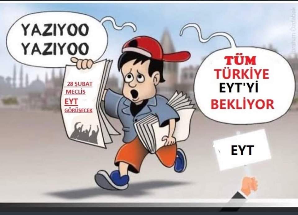 Sayın <a href="/RTErdogan/">Recep Tayyip Erdoğan</a> ve değerli milletvekillerimiz lütfen 28 şubat artık milat olsun ve #EYT yi yasalaşmış halde resmi gazetede yayınlayın <a href="/mustafaelitas/">Mustafa Elitaş</a> <a href="/_cevdetyilmaz/">Cevdet Yılmaz</a> <a href="/erkanakcay45/">Erkan Akçay</a> <a href="/turanbulent/">Bülent TURAN</a> <a href="/farukcelikcomtr/">Faruk Çelik</a> <a href="/NumanKurtulmus/">Numan Kurtulmuş</a> @AvOzlemZengi #EYT28ŞubatMiladıOlsun