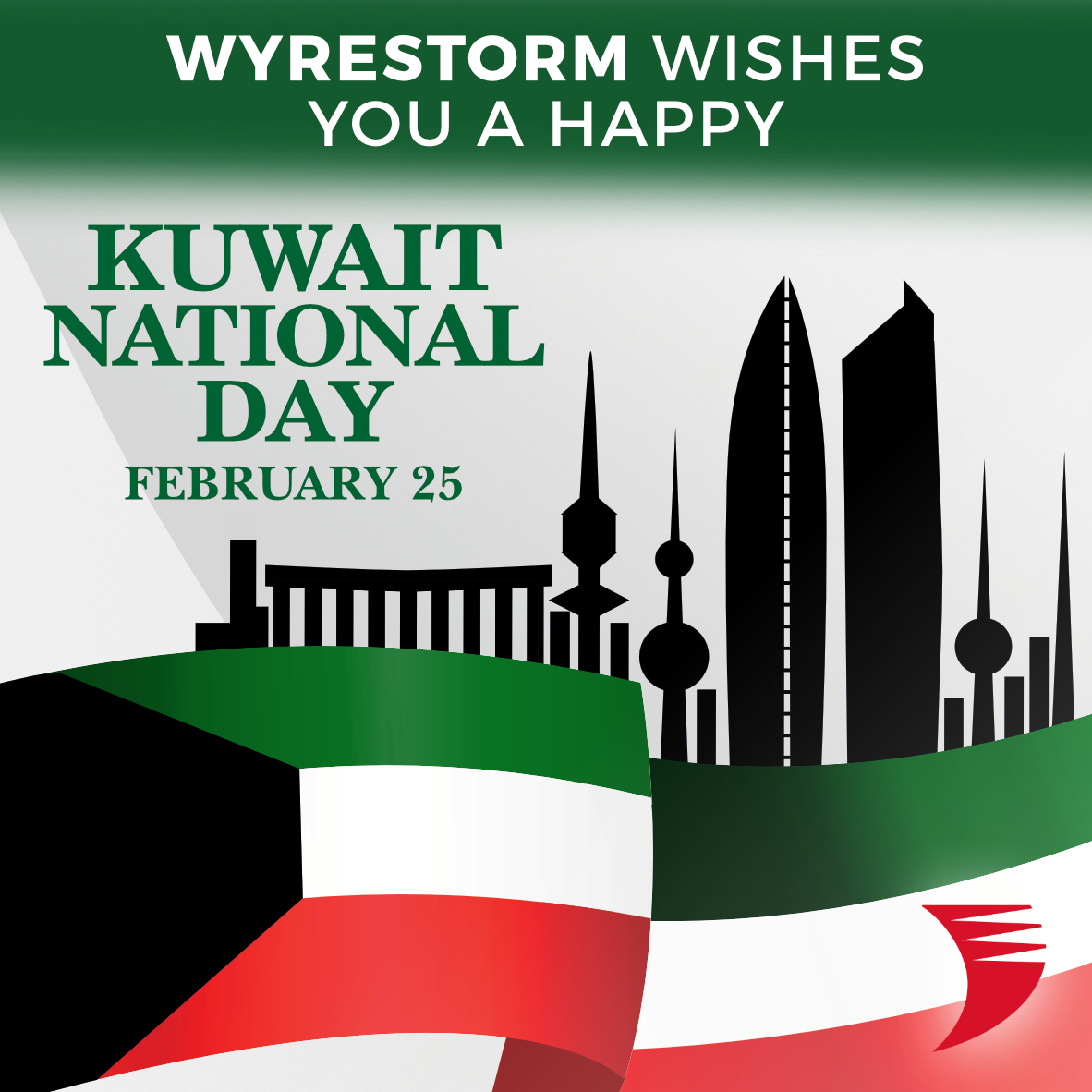 WyreStorm wishes our partners and friends in the State of Kuwait a Happy National Day!

نتمنى للأصدقاء في دولة الكويت عيد وطني سعيد

#ِAVtweeps #KuwaitNationalDay #StateofKuwait