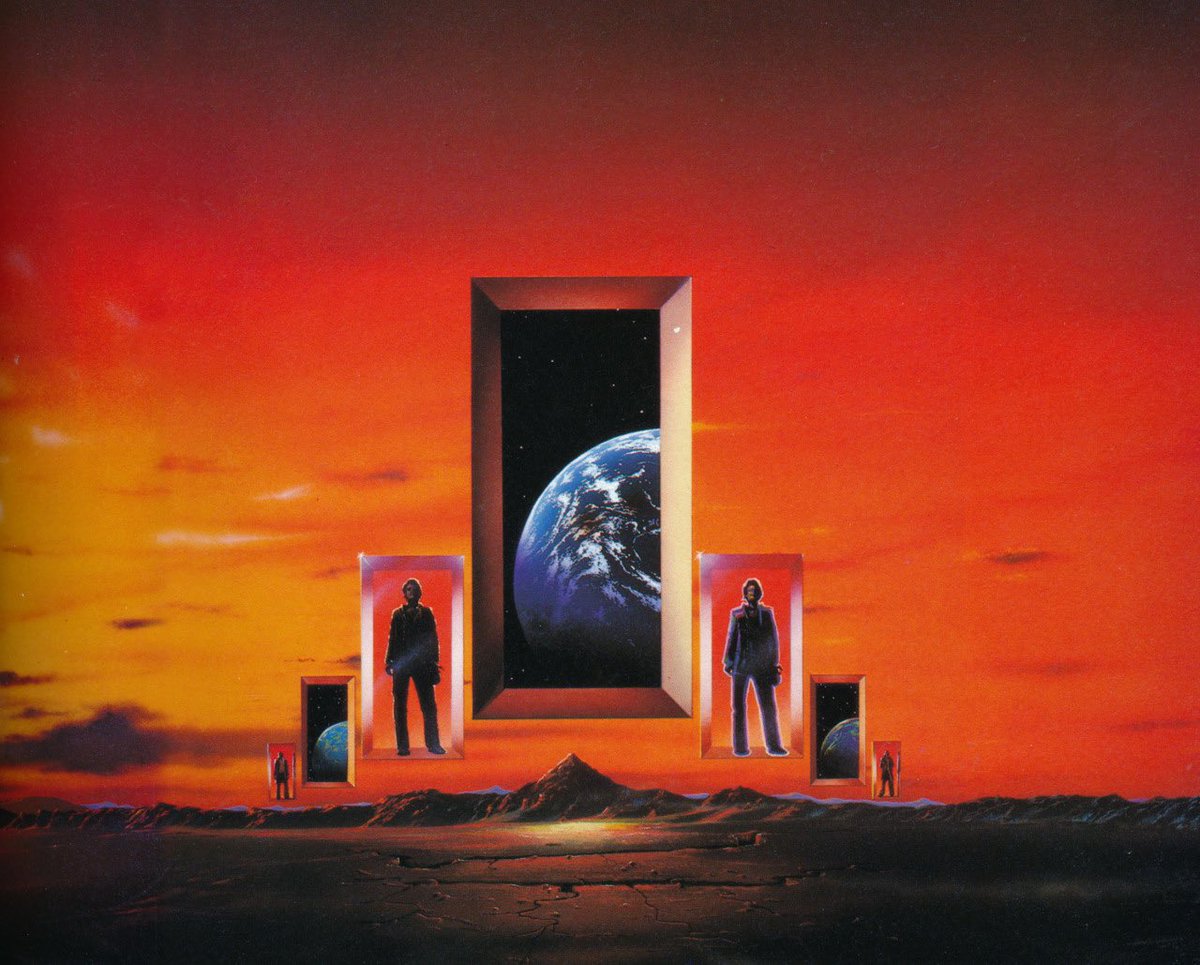 retroscifiart's tweet photo. Art by Tim White for Bring The Jubilee by Ward Moore, 1975 https://t.co/VwK98Yn9Gf