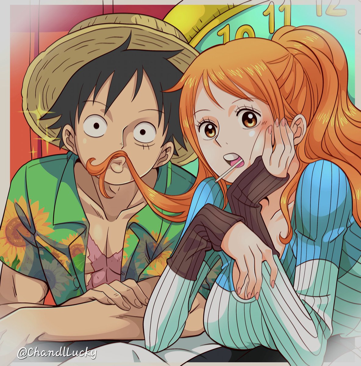 Captain and the Navigator 👒🍊 #Onepiece #Luffy #Nami