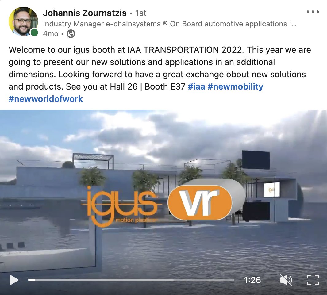 #industry #innovation
IAA TRANSPORTATION 2022 was a big event for Johannis; check out his beautiful trailer of this NEW SHOWROOM.

linkedin.com/posts/johannis…

For more voices, check out. raum.app/customer-stori…
#raum #vrcollaboration