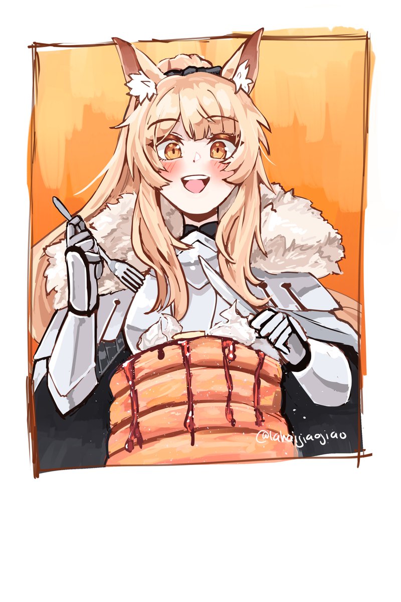「blemishine pancake (day 3)#arknights #明日」|kas @ lappland forever beloved (comms open!)のイラスト