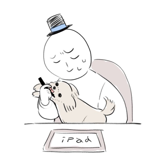 そこに乗られると描けない 
