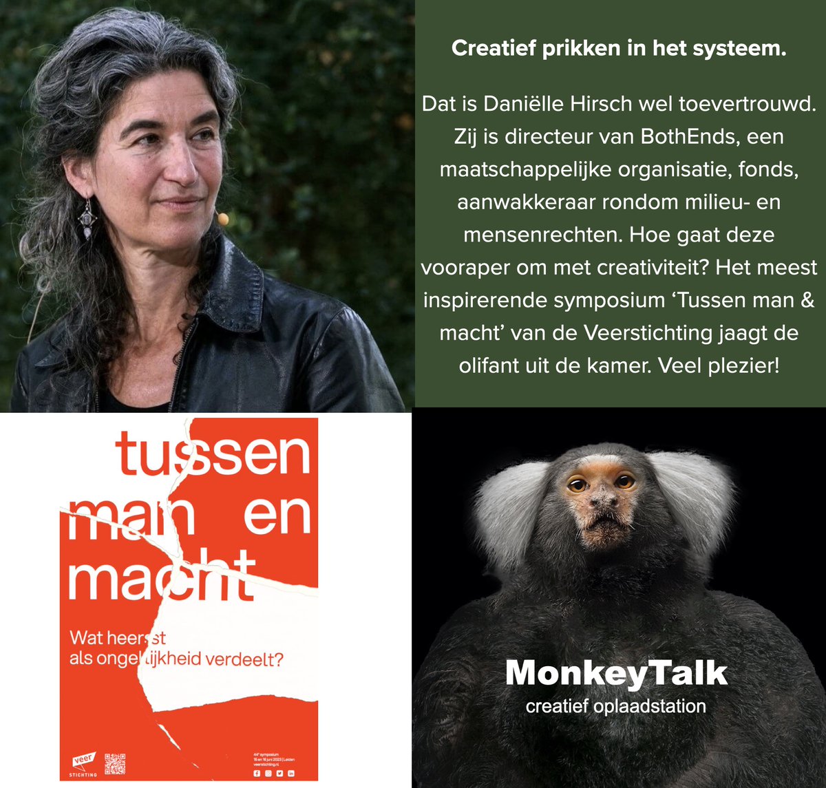 Lekker het weekend in met een nieuwe MonkeyTalk met <a href="/Danielle_H_BE/">Danielle Hirsch</a> van <a href="/both_ends/">@bothends.bsky.social</a> en een dikke tip van <a href="/VeerStichting/">Veerstichting</a>
