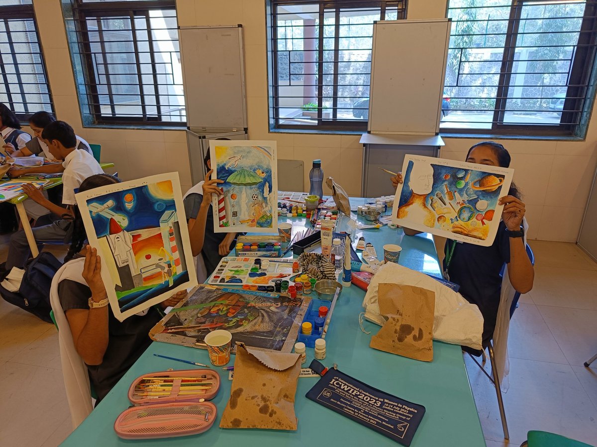 HBCSE_TIFR's tweet photo. A satellite event of ICWIP2023- drawing competition for school-children held at HBCSE Today with 120+ participation.
#ICWIP #Internationalevent #womenInPhysics https://t.co/rMIOUsewIq