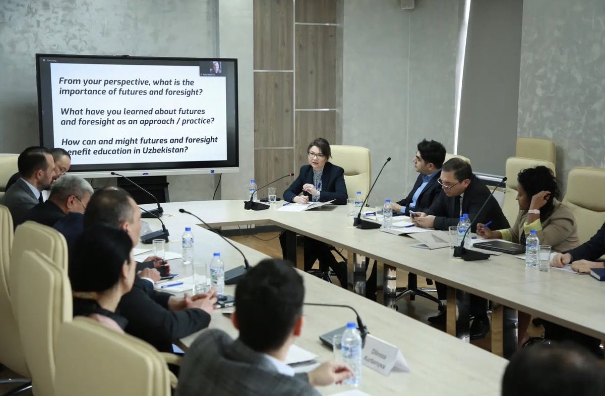 UNDP_Uzbekistan's tweet photo. We joined "New Uzbekistan. Imagining the Future" forum organized by @WestminsterEdu w/ the support of partners.

Strategic #Foresight is among the tools increasingly embraced across @UNDP. In Uzbekistan we use it to explore possible Green Transition &amp; Skills technology scenarios. https://t.co/CjsQSrgXyC