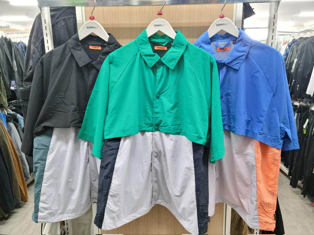 workman0081's tweet photo. 皆さんこんばんは!
この時間になると日が伸びたのを実感します…!
入荷情報を発信致します😇
(入荷情報)
#RIPAIR-TECH超軽量×遮熱半袖シャツジャケット
突き刺しに強い軽量の半袖シャツが入荷致しました‼️
夏をファッショナブルに着こなしたい方にオススメ♪
3色展開
M〜LL
税込1900円 https://t.co/3CphKYlDNJ
