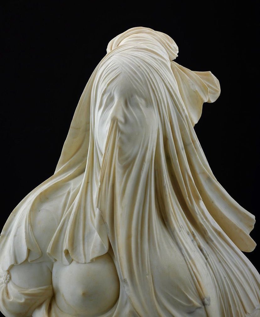 AcademiaAesthe1's tweet photo. "The Veiled Woman" by Italian sculptor Antonio Corradi. https://t.co/PIrFW6NXj2