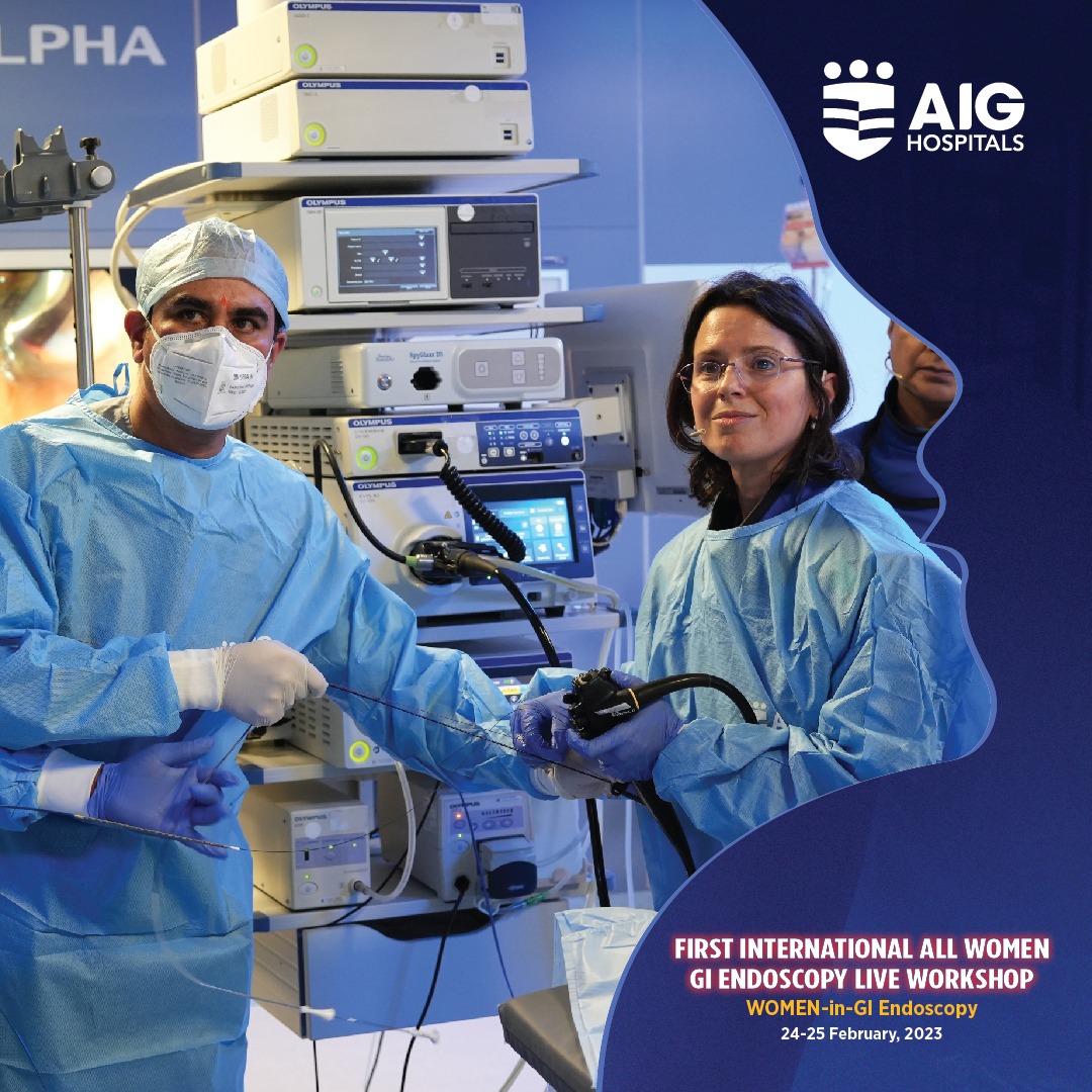 AIGHospitals's tweet image. Glimpses from the LIVE Transmission featuring all Women Endoscopists showcasing range of procedures from #ERCP, #EUS to #ThirdSpace endoscopy.