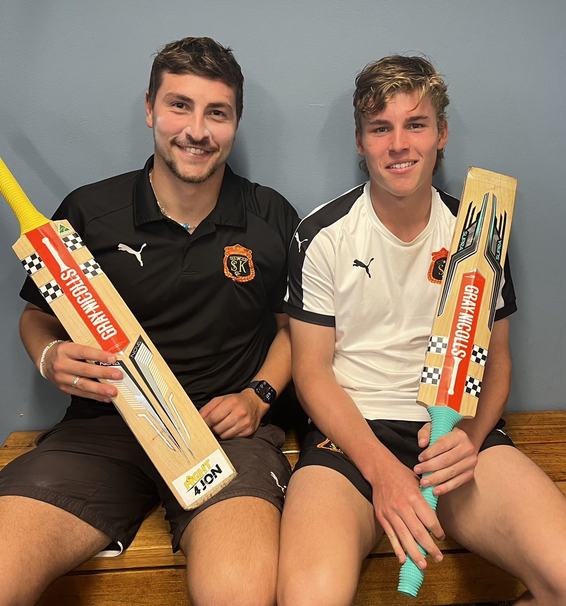 tmlew_'s tweet photo. Big day for these two. Jono Merlo (107*) and Harry Dixon (111) put @StKildaCricket in a commanding position as it fights for finals. The 144-ball stay was Dixon’s first VPC ton. One has played for Victoria and one is going to! https://t.co/n97YtQ6MlM