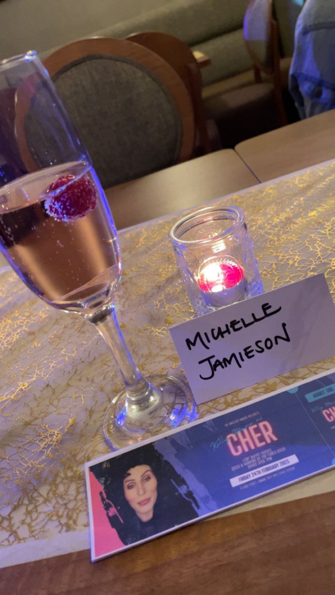 MichelleLJam's tweet photo. Stressful week finished off with Prosecco and Cher - what’s not to love #chertribute #happyfriday https://t.co/DudS4GTq6n