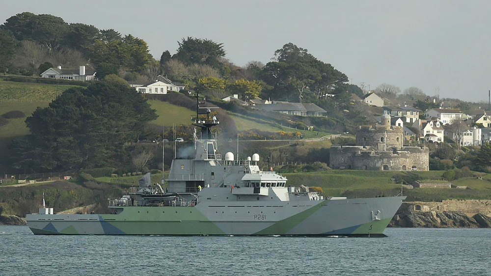 NavyLookout's tweet image. .@hms_tyne sailed yesterday from Falmouth - in new Western Approaches paint scheme. 

The first Batch 1 OPV to have full life-extension refit @apgroupuk