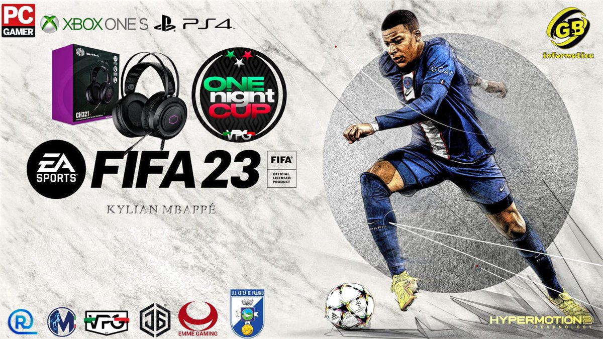 🏆Torneo One Night Cup 🏆
w/ <a href="/EMME_GAMING_/">Emme Gaming A.S.D.</a>

🎮 PS4
🗓️Giovedì 2 marzo 
🕒 22:30 +10
👥 Min 8 Player
✅ €5 a team

💰 Premio: 
- Cuffie Professionali compatibili con PS4, PC, xBox
- Slot Serie B PS4 nella stagione 2 di <a href="/VPGItaly/">VPG Italy 🇮🇹</a> 

Info Iscrizioni: chat.whatsapp.com/BTaZIcXkLjJEyT…