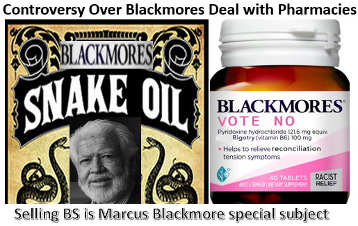#BoycottBlackmores  #FirstNationsPeople Massacred Raped Poisoned Children Stolen Lands Taken. Their religions, Culture & their languages destroyed.  Marcus Blackmore major shareholder of #Blackmores #SnakeOil voiced his support for Jacinta Price’s ‘vote no’ campaign