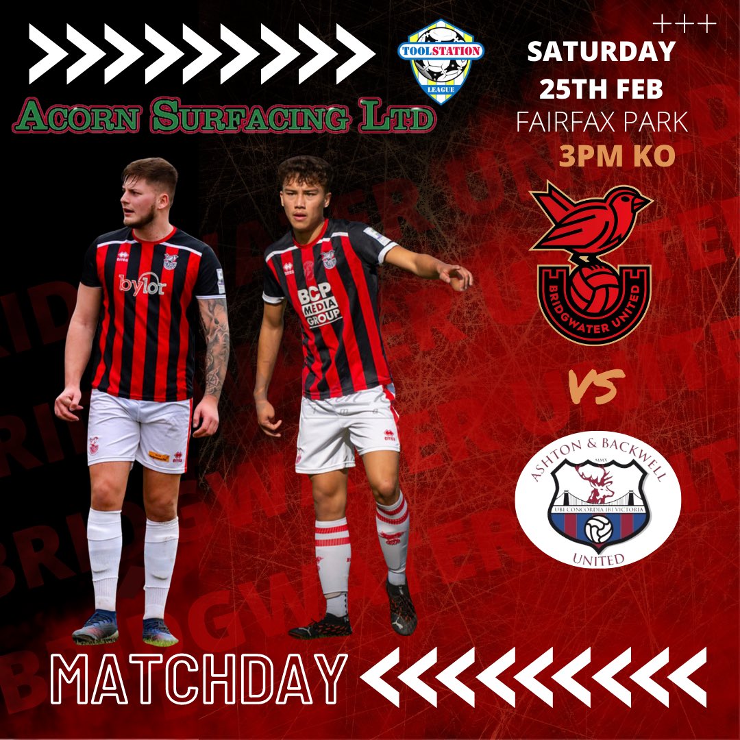BridgwaterUtd's tweet photo. ⚽️ | Another Saturday at Fairfax Park for United as @ABUFCSocial in the @TSWesternLeague. 

Match Sponsors - 𝐀𝐂𝐎𝐑𝐍 𝐒𝐔𝐑𝐅𝐀𝐂𝐈𝐍𝐆 𝐋𝐓𝐃

*Please note we will be holding a minute’s applause before KO today to honour the life of former manager Gerrard ‘Chunky’ Dunster. https://t.co/SEnEWCQQGr
