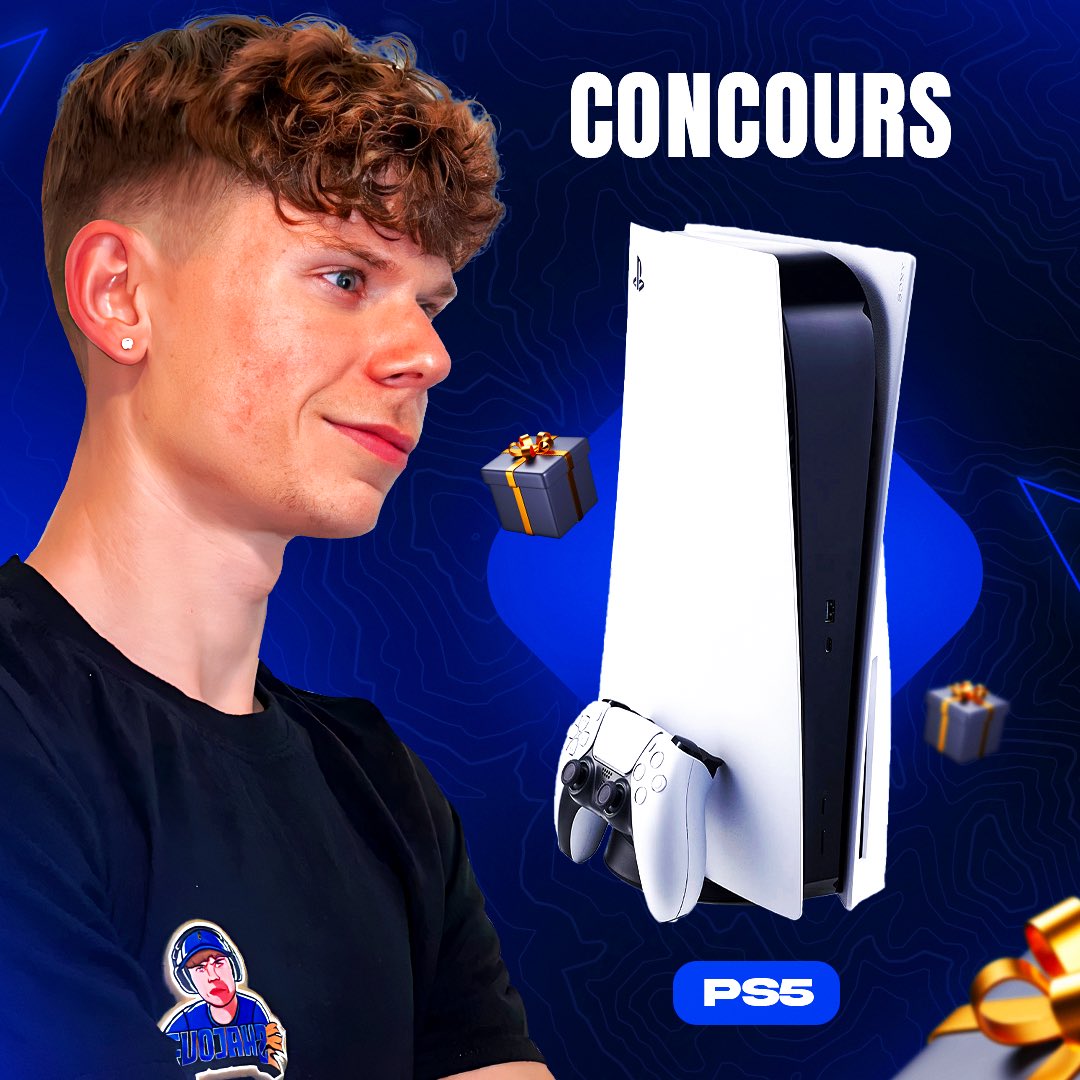 shacouz's tweet image. CONCOURS
Une PS5 édition standard à gagner 😱
Pour participer 🍀
~ RT + Follow @shacouz
~ identifie 1 personne qui aimerait ce cadeaux de dingue 🎁 !