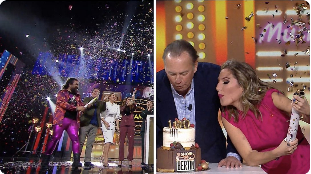 Celebramos 100 programas  <a href="/elshowdebertin/">El Show de Bertín</a> en <a href="/canalsur/">CanalSur</a> liderando con un 14% de share!! ENHORABUENA EQUIPO!! <a href="/Proamagna/">Proamagna</a> <a href="/BertinOsborne/">Bertín Osborne</a> @vickymberrocal <a href="/lauragallegosoy/">Laura Gallego</a> Susana Saborido <a href="/MiguelelSevilla/">Miguel el Sevilla</a> <a href="/Evaruizcanalsur/">Eva Ruiz</a> <a href="/silviasanz_m/">silviasanzM</a> <a href="/boscobenitez/">Bosco Benítez Ruiz del Pozo</a> <a href="/AnaHinestrosa_R/">Ana Hinestrosa</a> Martín P.Obregón