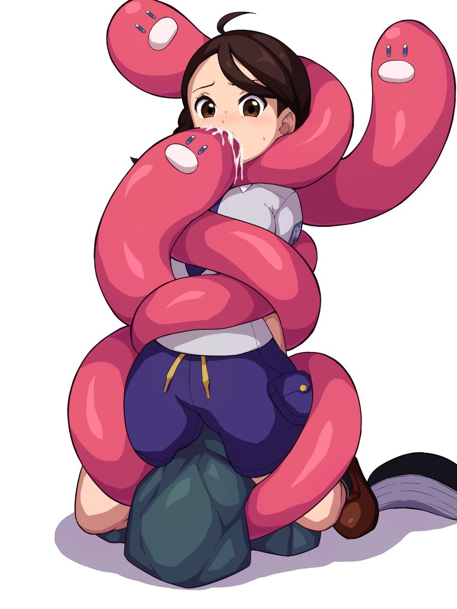 ウミトリオに襲われているアオイちゃん 