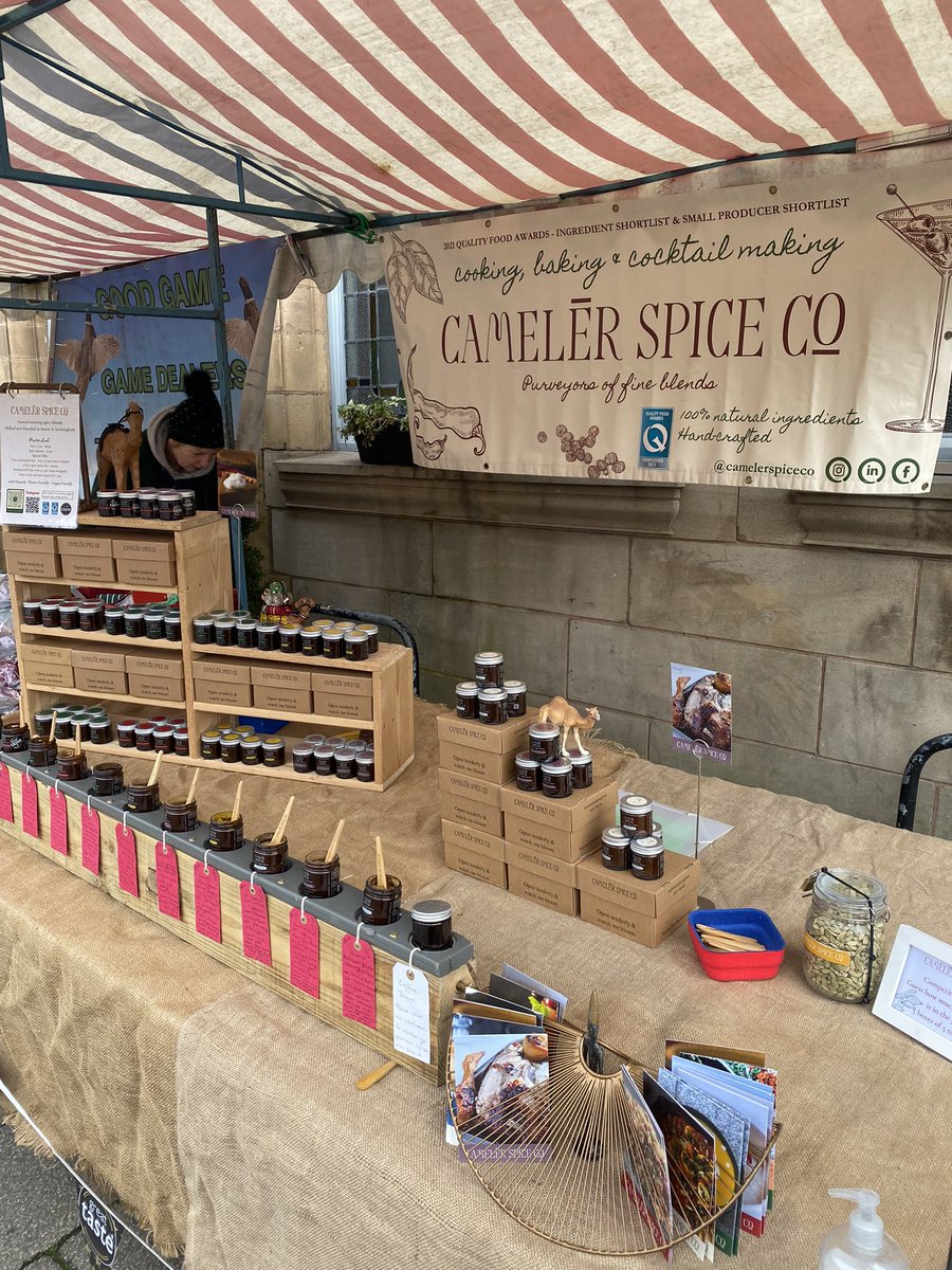 CamelerSpiceCo's tweet photo. Good Morning @MoseleyFarmMkt. It might be cold but we have our award winning collection to tickle those taste buds this morning. #foodies #foodie #spices #moseley #Birmingham #persian https://t.co/gdF2Zn43lW