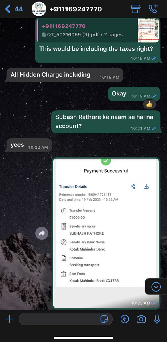 sonam_chhetri04's tweet image. however they gave quote of 35K. The Cargo Truck is untraceable and I&apos;ve been given dire consequences statement in case of non-payment of the ransom amount.
Please @CPDelhi @DelhiPolice @Nodalofficer_NE @jagograhakjago  help me from this scammer and harassments.