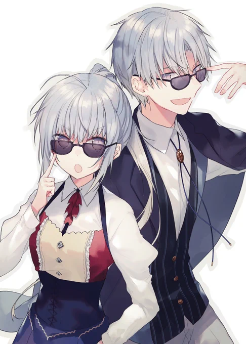 兄様はこの兄妹絵くらいでしかちゃんと描いてないかもしれない… #白聖女と黒牧師 
