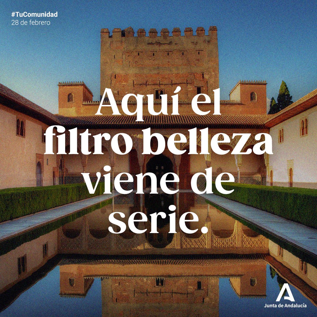 En #Andalucía tenemos filtro con nombre propio: se llama luz. ☀️

#28F #TuComunidad #DíaDeAndalucía 💚