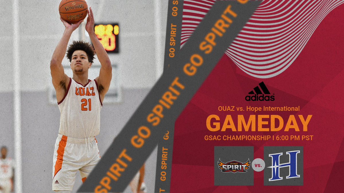 OUAZSpirit's tweet photo. Didn't you hear? 

We play for a championship today 👊

⏰: 6:00 pm PST, 7:00 pm MST
🏀: @OUAZMBB
 🆚: @HIURoyals 
 
#WeAreOUAZ I #PlayFast https://t.co/KIZqsGfHAV