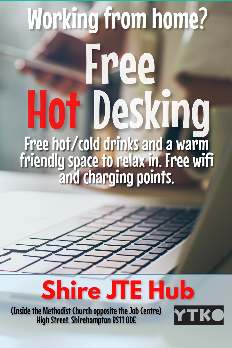 Working from home driving you crazy? Too many distractions?
Take advantage of our free hot desking with free fast wifi, charging and refreshments. 
Email projectcoordinator@jtehubshire.org for more details.