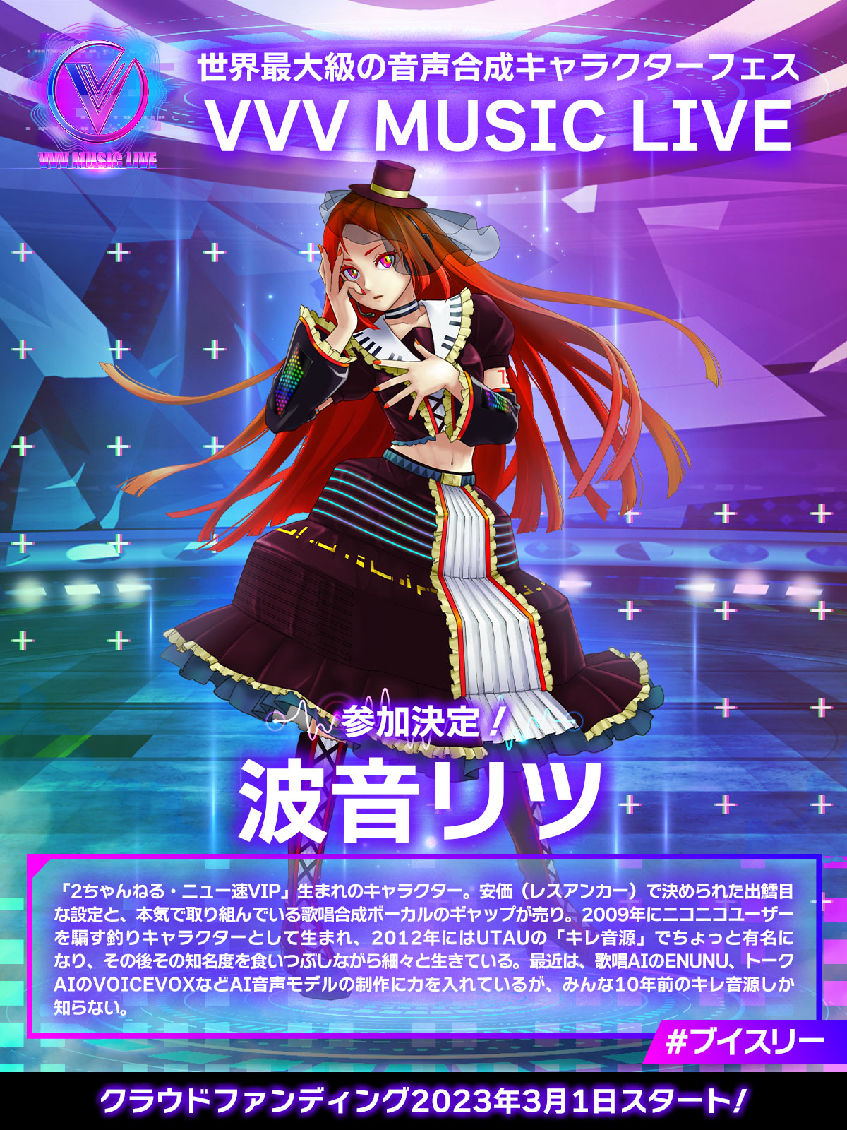 VVV MUSIC LIVE ブイスリー ミュージック ライブ 波音リツ 返礼品 VVV MUSIC LIVE 2024 - Z-aN