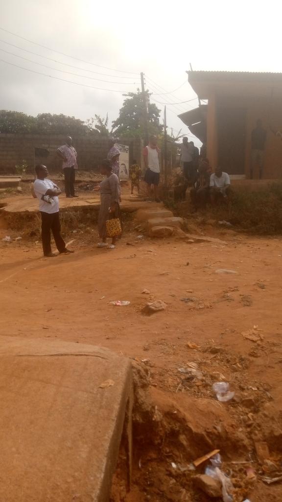 Adediamond8's tweet photo. We have been waiting since 8:30 but up until now no INEC official here yet. https://t.co/xpytVHQOqA