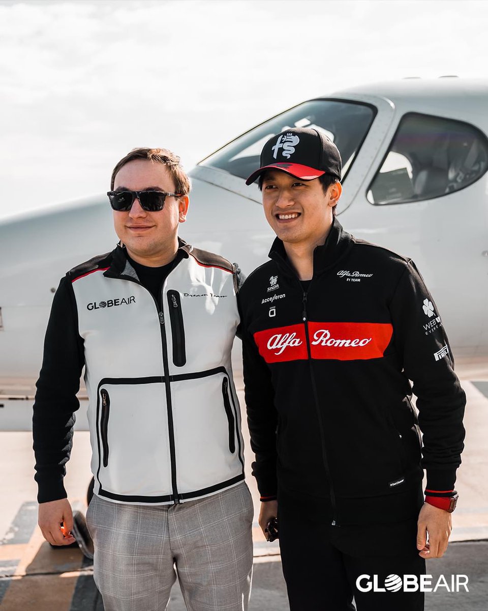🛩️ GlobeAir is thrilled to renew our partnership with @alfaromeof1 and continue to give them a competitive edge in the fast-paced world of @F1 🥇 #AlfaRomeo #Stake #F1 #AutoSport #formula1 #GetCloser #FlyGlobeAir #PrivateJet #Aviation #BizAv #motorsport