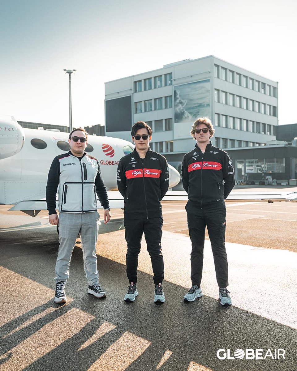 GlobeAir's tweet photo. 🛩️ GlobeAir is thrilled to renew our partnership with @alfaromeof1 and continue to give them a competitive edge in the fast-paced world of @F1 🥇

#AlfaRomeo #Stake #F1 #AutoSport #formula1 #GetCloser #FlyGlobeAir #PrivateJet #Aviation #BizAv #motorsport https://t.co/7W1YOwmO13